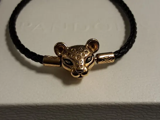 PANDORA CAT THEMED ROPE BRACELET 