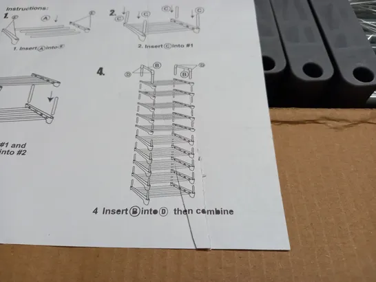 BOXED 10 TIER SHOE RACK