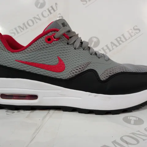 BOXED PAIR OF NIKE AIR MAX SHOES IN GREY/RED/BLACK UK SIZE 9