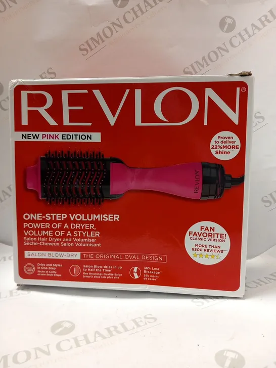 BOXED REVLON NEW PINK EDITION ONE STEP VOLUMISER