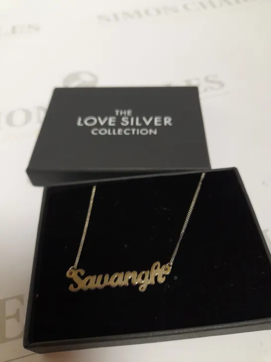 STERLING SILVER PERSONALISED SCRIPT NAME NECKLACE  RRP £29