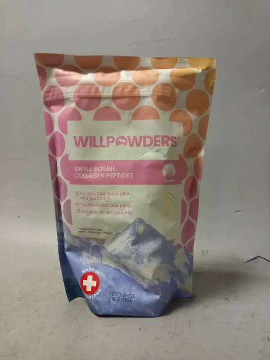 SEALED WILLPOWERS SWISS BOVINE COLLAGEN PEPTIDES - 400G