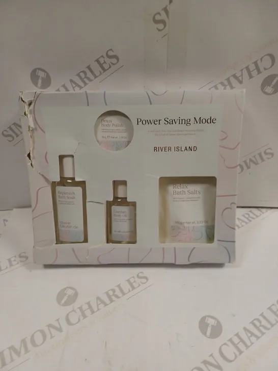 BOXED RIVER ISLAND POWER SAVING MODE GIFT SET  RRP £18