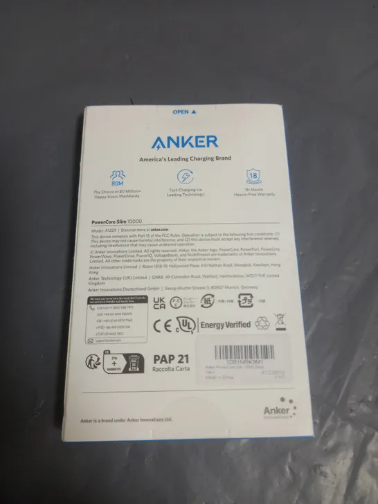 SEALED ANKER POWERCORE SLIM 10000 BLACK