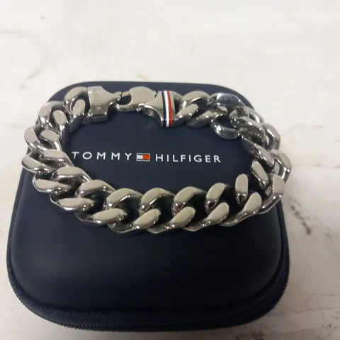 TOMMY HILFIGER STAINLESS STEEL MEN'S CURB BRACELET