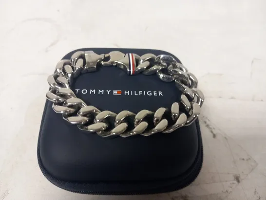 TOMMY HILFIGER STAINLESS STEEL MEN'S CURB BRACELET