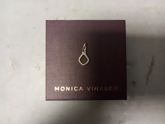 BOXED MONICA VINADER DIAMANTE NECKLACE CHARM IN SILVER EFFECT