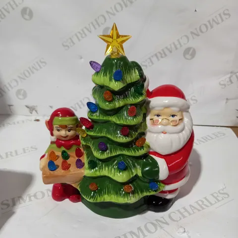 MR CHRISTMAS NOSTALGIC TREE WITH SANTA & ELF