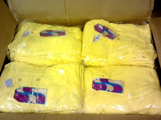 LARGE QUANTITY OF BOYS YELLOW POLO SHIRTS IN VARIOUS SIZES