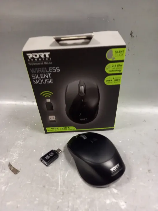 BOXED PORT CONNECT WIRELESS SILENT MOUSE 