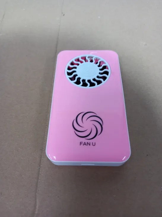  FAN U PORTABLE & RECHARGEABLE FAN - PINK