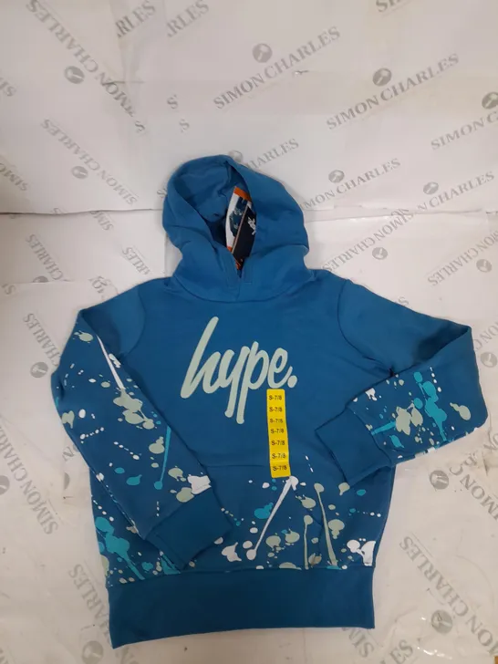 BOYS HYPE LOGO GRAPHIC HOODY SIZE 7-8 YEARS