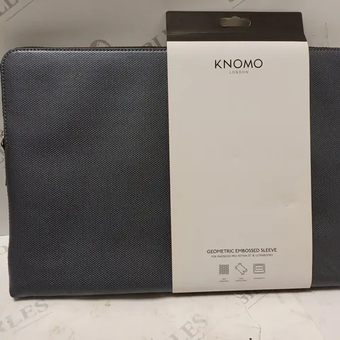 APPROXIMATELY 22 KNOMO LONDON GEOMETRIC EMBOSSED SLEEVES FOR MACBOOK PRO 15"