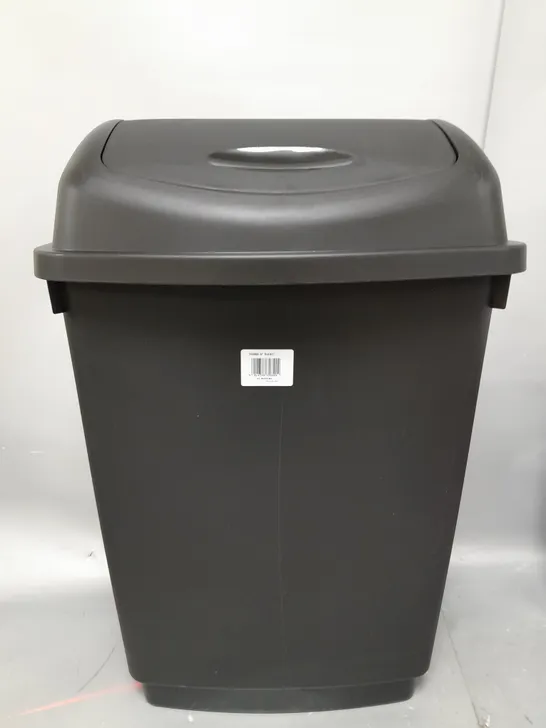 BLACK PLASTIC DISPOSABLE BIN