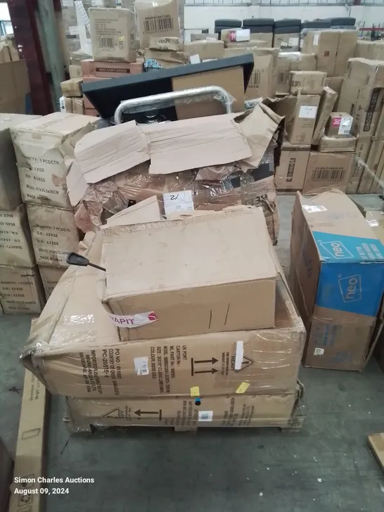 PALLET CONTAINING VARIOUS INCOMPLETE FURNITURE PARTS CHAIRS ETC.