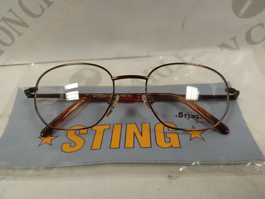 BOX OF APPROX 10 PAIRS OF STING BROWN ROUND 4335 GLASSES 