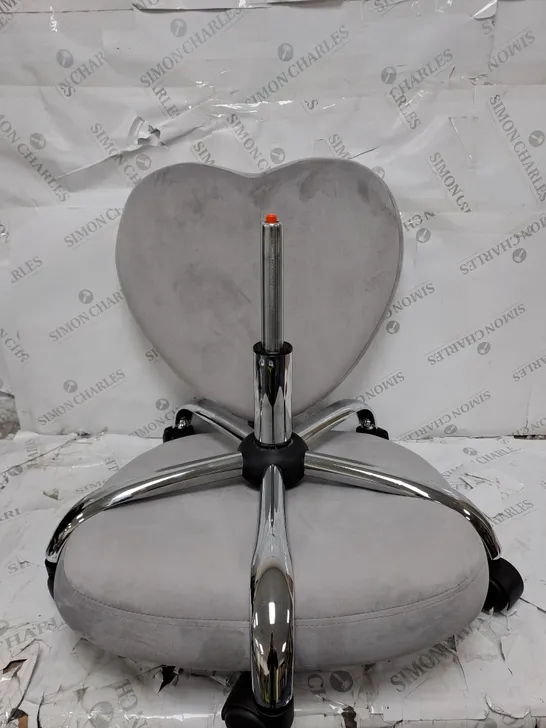 HEART GREY OFFICE CHAIR 