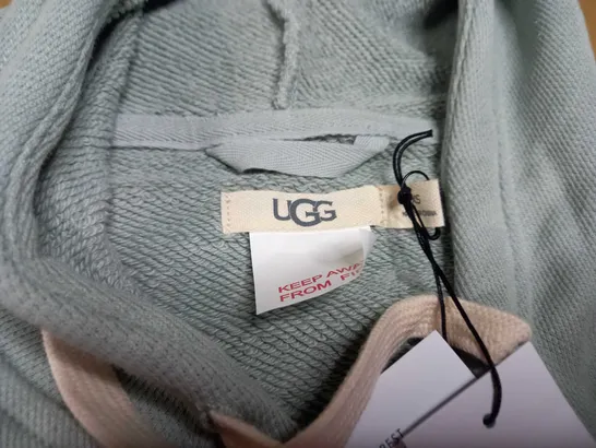 UGG SAGE/LOGO ZIPPED/HOODED LOUNGE JACKET - XS