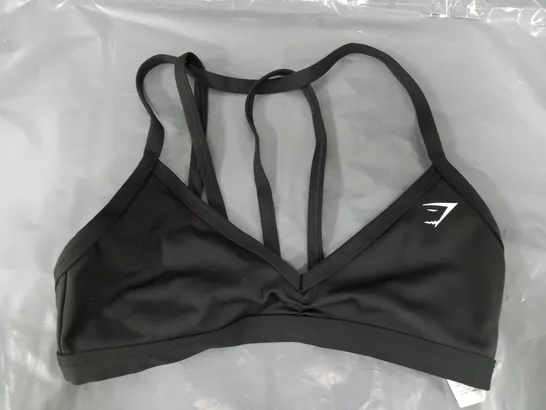 GYMSHARK MINIMAL SPORTS BRA IN BLACK - SMALL