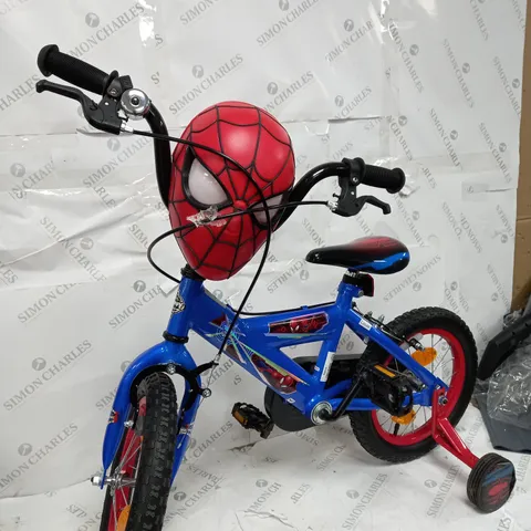 HUFFY SPIDERMAN BIKE WITH STABILIZERS - COLLECTION ONLY