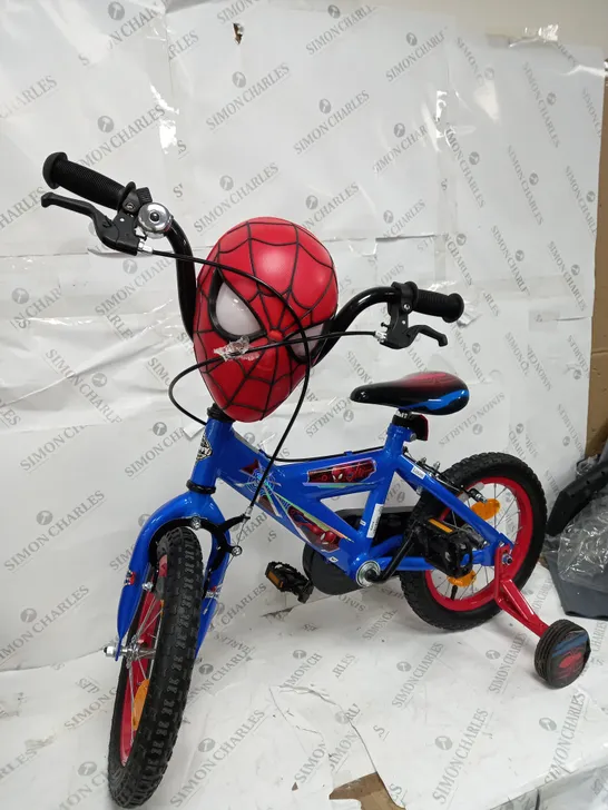 HUFFY SPIDERMAN BIKE WITH STABILIZERS - COLLECTION ONLY