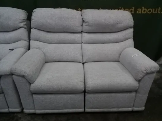 2 DESIGNER G PLAN MADE MALVERNNEBULAR PEBBLE DOUBLE RECLINING TWO SEATER SOFAS