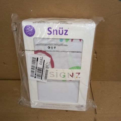 SNUZ COT / COTBED FITTED SHEETS