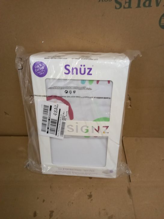 SNUZ COT / COTBED FITTED SHEETS RRP £24.99