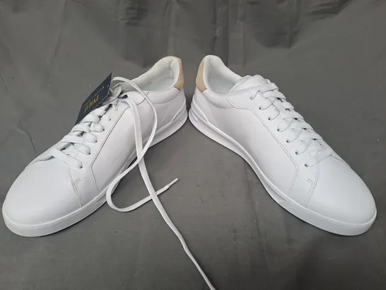 PAIR OF POLO RALPH LAUREN SHOES IN WHITE UK SIZE 10