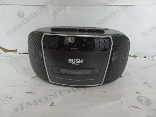 BOXED BUSH CD/CASSETTE BOOMBOX WITH RADIO 