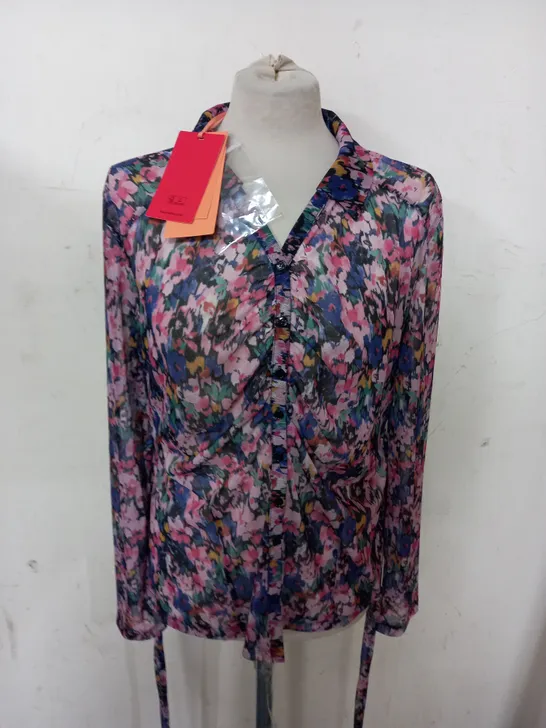 MAX & CO THEDORA FLORAL BLOUSE - XL