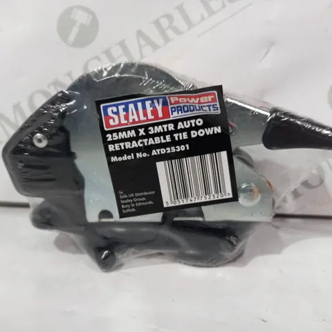 SEALEY 25MM X 3MTR AUTO RETRACTABLE TIE DOWN