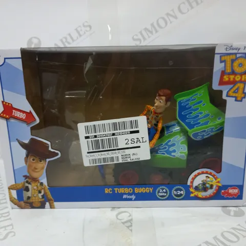 BOXED DISNEY PIXAR TOY STORY 4 RC TURBO BUGGY WOODY