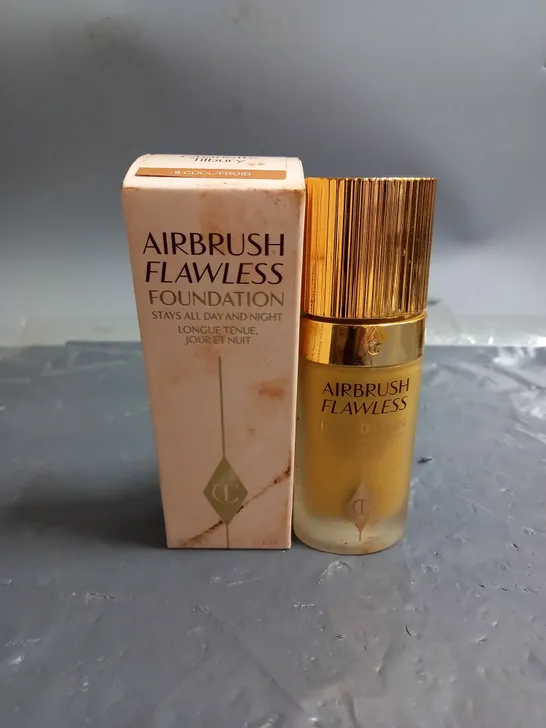 BOXED CHARLOTTE TILBURY AIRBRUSH FLAWLESS FOUNDATION IN 9 COOL 30ML