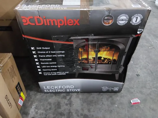 BOXED OPTIFLAME LECKFORD ELECTRIC STOVE (1 BOX)