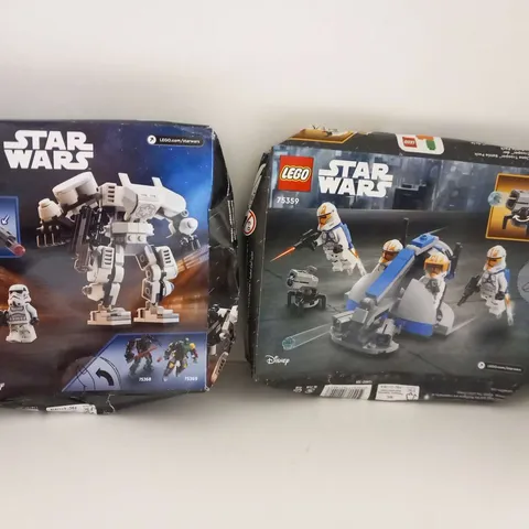 TWO ASSORTED LEGO STAR WARS PRODUCTS TO INCLUDE; 75370 STORMTROOPER MECH AND 75359 332ND AHSOKA'S CLONE TROOPER BATTLE PACK