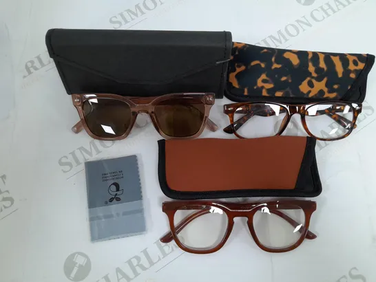 HUMMINGBIRD SUNGLASSES & READERS - GREY AND BROWN/RED