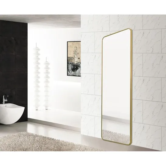 BOXED KALLAS RECTANGLE METAL WALL MIRROR (1 BOX)