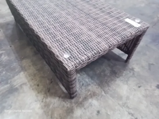 DESIGNER BROWN RATTAN COFFEE TABLE 