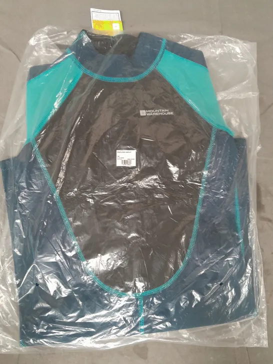 MOUNTAIN WAREHOUSE SHORTY KIDS WETSUIT IN BLACK/TEAL/BLUE SIZE 9-10 YEARS