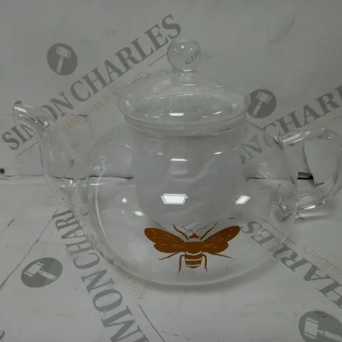 SOPHIE ALLPORT BEES PRINT GLASS TEAPOT