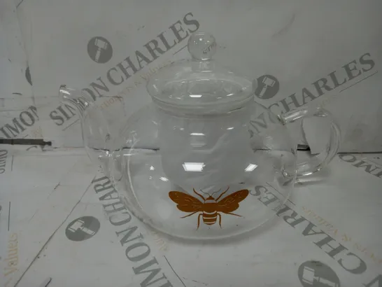 SOPHIE ALLPORT BEES PRINT GLASS TEAPOT