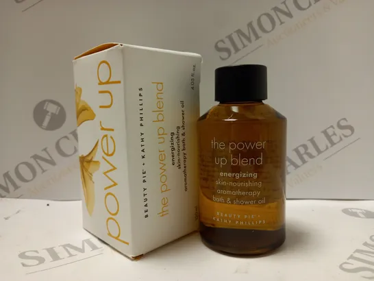 BEAUTY PIE + KATHY PHILLIPS THE POWER UP BLEND ENERGIZING AROMATHERAPY BATH & SHOWER OIL 120ML 