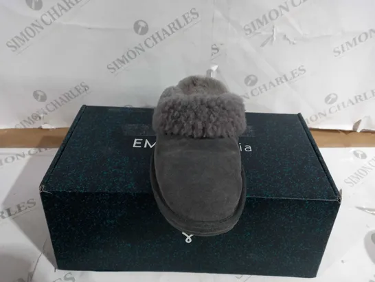 BOXED EMU NEST JOLIE SHEEPSKIN SLIPPERS, CHARCOAL - SIZE 5