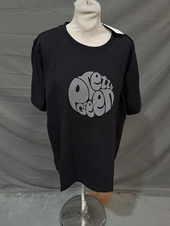 PRETTY GREEN GILLESPIE LOGO TSHIRT IN BLACK SIZE XL