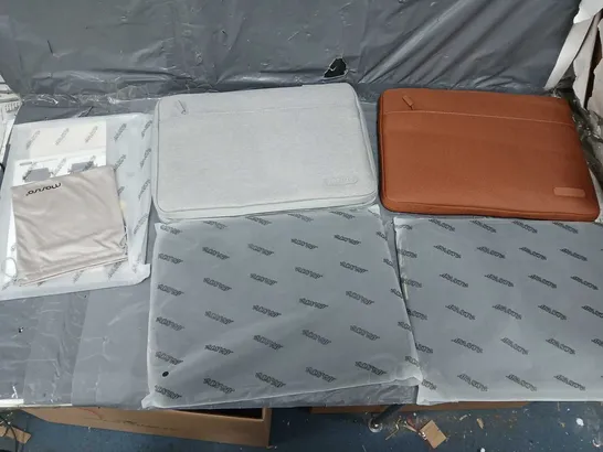 4 MOSISO ELECTRONIC CASE PACKS IN BROWN AND GREY 