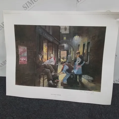 PRINT OF 'THE SHOE SHINER' BY TOM BROWN 102/500