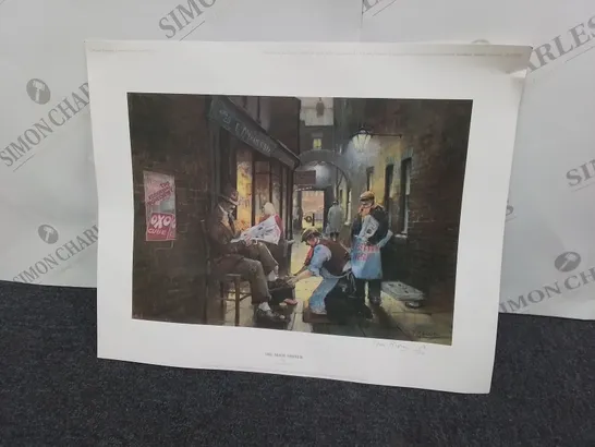 PRINT OF 'THE SHOE SHINER' BY TOM BROWN 102/500