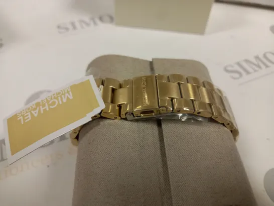 BOXED MICHAEL KORS ALL STAINLESS STEEL WATCH IN GOLD