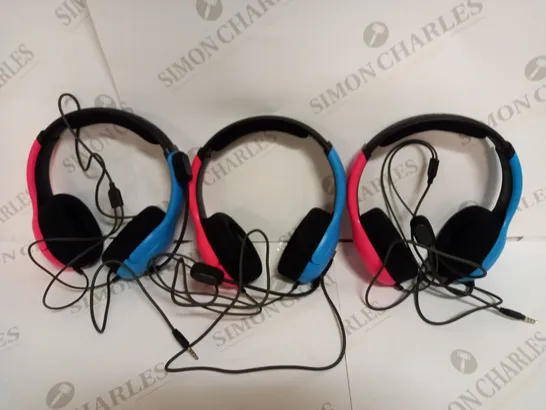 BOX OF 3 NINTENDO SWITCH WIRED GAMING HEADSETS 